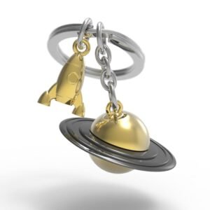 金色土星鑰匙圈